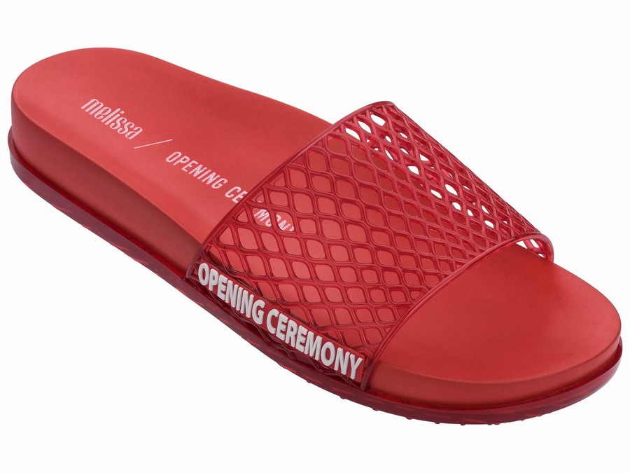 Chanclas De Baño Melissa Opening Ceremony Flipp Mesh Mujer - Rojas - Argentina TIX-106937